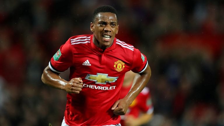 Anthony Martial has netted four times this season for United