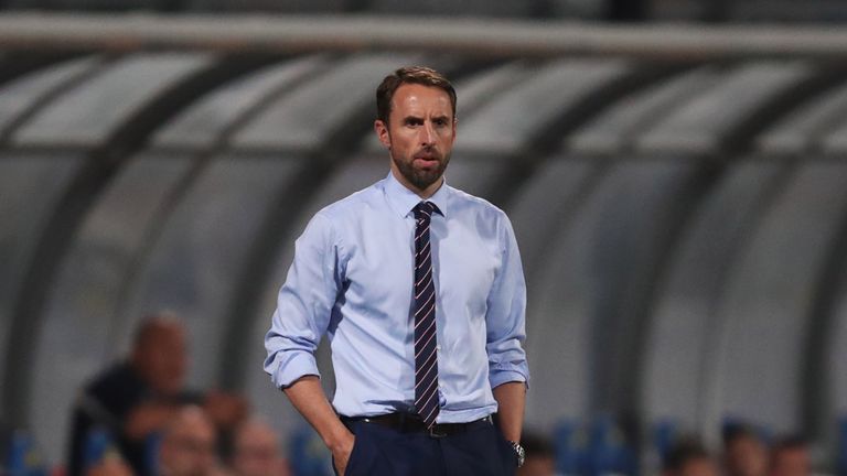 MALTA - SEPTEMBER 01 2017:  Gareth Southgate manager of England looks on from the touchline during the FIFA 2018 World Cup Qualifier against Malta