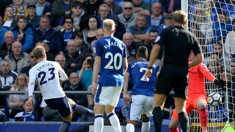 Christian Eriksen scored shortly before the break to give Tottenham a two-goal cushion