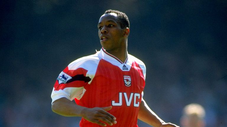 Ian Wright in action for Arsenal in 1994