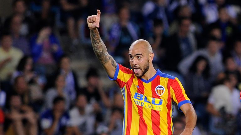 Former West Ham striker Simone Zaza scored Valencia's decisive goal against Real Sociedad