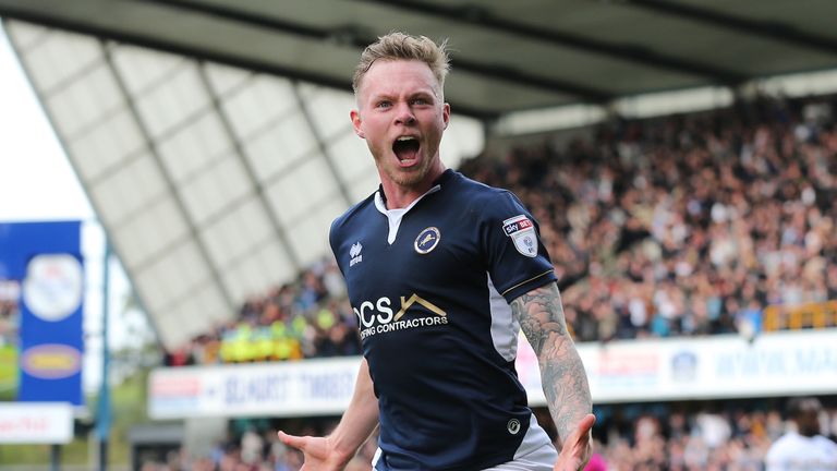 Aiden O'Brien celebrates scoring the winning goal at The Den