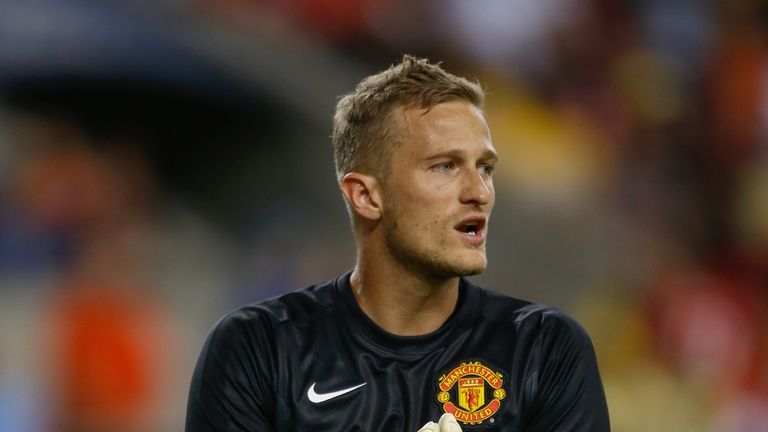 Keeper Anders Lindegaard of Manchester United