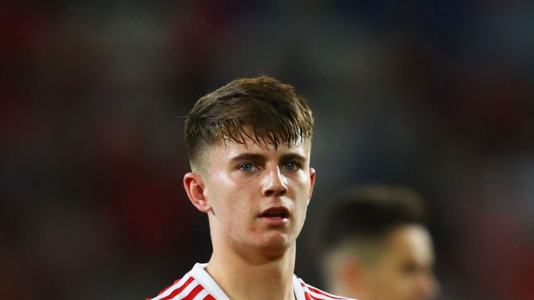 CARDIFF, WALES - SEPTEMBER 02:  Ben Woodburn of Wales applauds the fans after victory in the FIFA 2018 World Cup Qualifier between Wales and Austria at Car