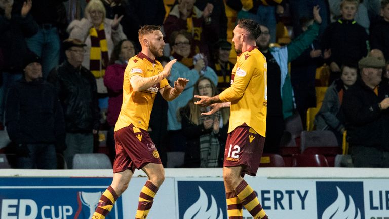 Ryan Bowman (L) has four goals and three assists in 11 appearances for Motherwell this season. 