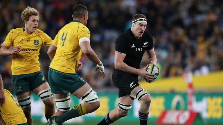 Brodie Retallick of New Zealand in the Rugby Championship