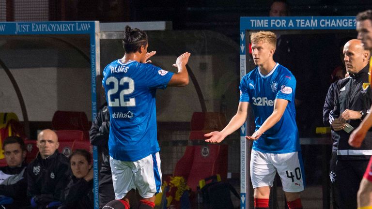 Ross McCrorie (right) comes on to replace Bruno Alves last week