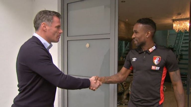 Jamie Carragher takes a car trip with Jermain Defoe