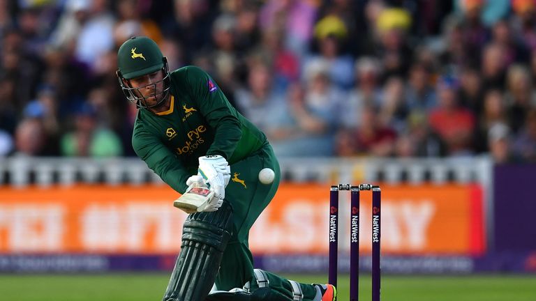 BIRMINGHAM, ENGLAND - SEPTEMBER 02:  Brendan Taylor of Notts in action during the NatWest T20 Blast Final between Birmingham Bears and Notts Outlaws at Edg