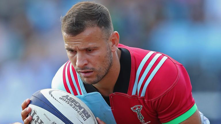 LONDON, ENGLAND - AUGUST 19: Danny Care of Harlequins during the pre season match between Harlequins and Jersey Reds at the Twickenham Stoop on August 19, 