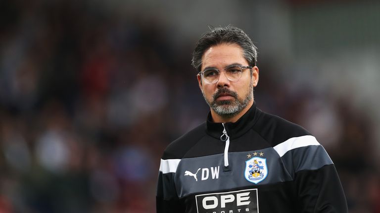 BURNLEY, ENGLAND - SEPTEMBER 23:  David Wagner, Manager of Huddersfield Town looks on during the Premier League match between Burnley and Huddersfield Town