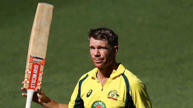 David Warner completed his 14th ODI for Australia at Bengaluru