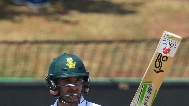 POTCHEFSTROOM, SOUTH AFRICA - SEPTEMBER 28: Dean Elgar of the Proteas celebrates his 50 runs during day 1 of the 1st Sunfoil Test match between South Afric