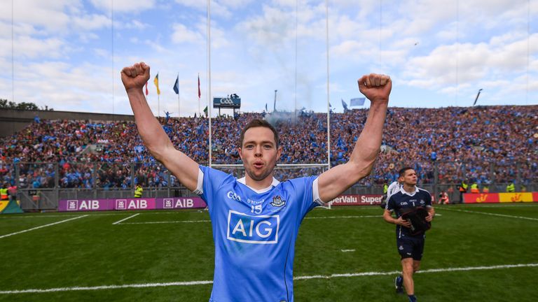 Match winner Dean Rock celebrates following the GAA Football All-Ireland Senior Championship Final
