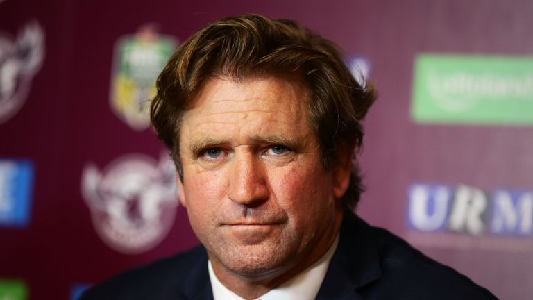 Bulldogs coach Des Hasler speaks to the media after the round four NRL match