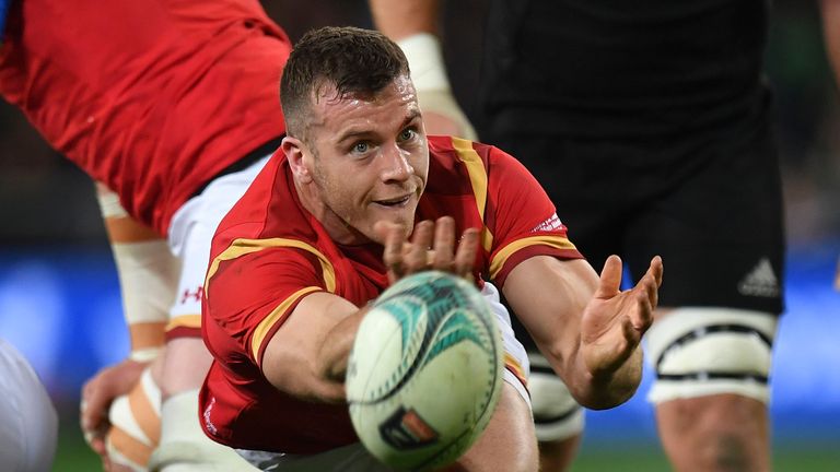 Gareth Davies in action for Wales