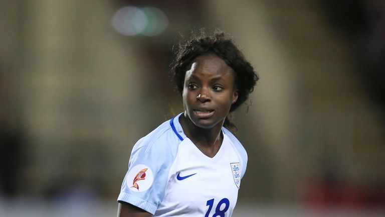 England Women's Eniola Aluko in action