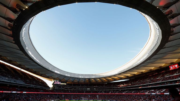 General view of the Wanda Metropolitano stadium prior to the La Liga match between Atletico Madrid and Malaga