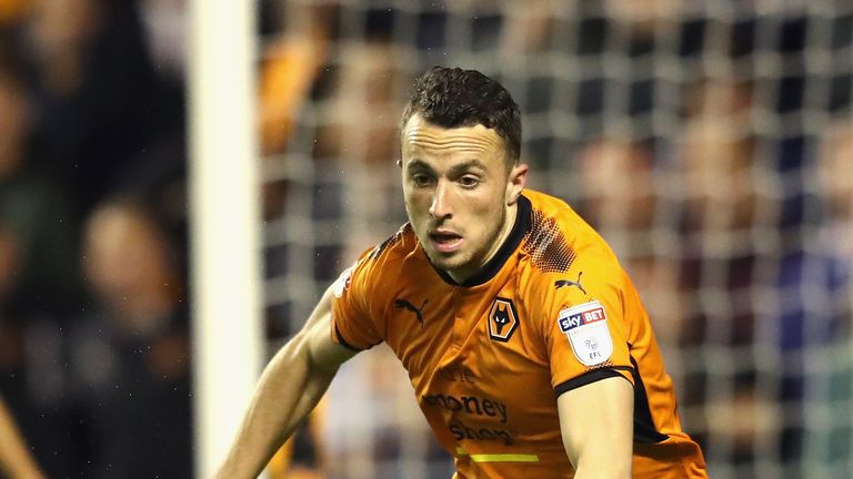 Diogo Jota in action for Wolverhampton Wanderers