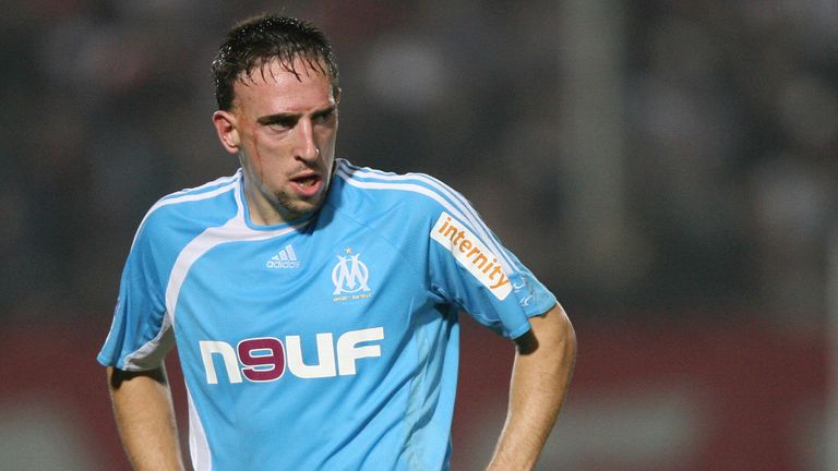 Nice, FRANCE: FILES - Picture taken 29 October 2006 shows Marseille's forward Franck Ribery at the end of their French L1 match Nice vs Marseille at the Ra