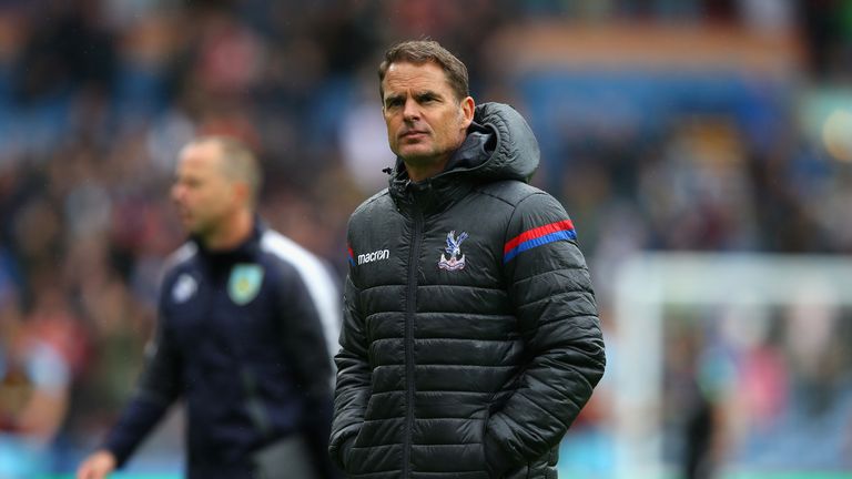 Frank de Boer, Manager of Crystal Palace looks deject