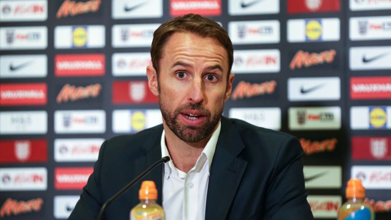 England manager Gareth Southgate during the press conference at St George's Park