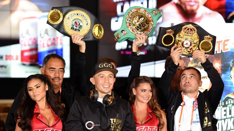 Gennady Golovkin arrives in Las Vegas ahead of his weekend meeting with Canelo Alvarez