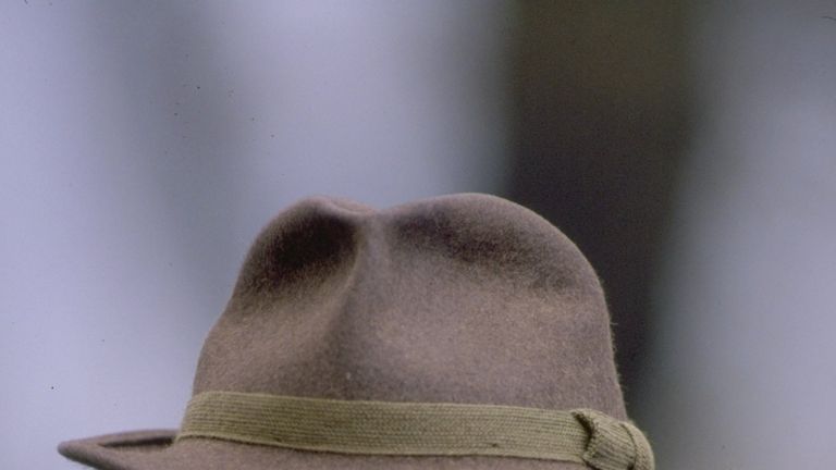 Apr 1995:  Portrait of Geoff Wragg during a race meeting at Newmarket racecourse in Newmarket, England. \ Mandatory Credit: Chris  Cole/Allsport