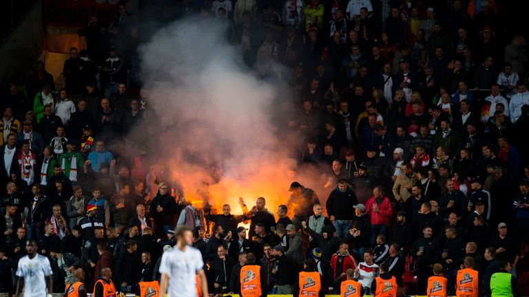 Sections of German supporters were heard making Nazi-era chants in the game against Czech Republic