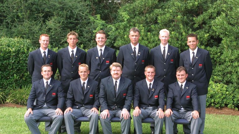 10 Aug 2001:  The 2001 Great Britain and Ireland Walker Cup Team (L-R) - (Back Row) Richard McEvoy, Jamie Elson, Michael Hoey, Gary Wolstenholme, Steven O'