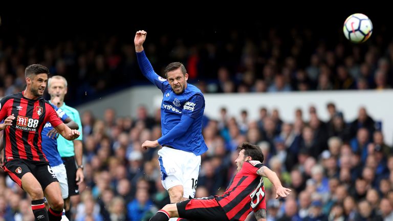 Gylfi Sigurdsson shoots against Bournemouth.