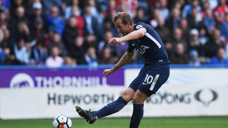 Harry Kane struck twice against Huddersfield