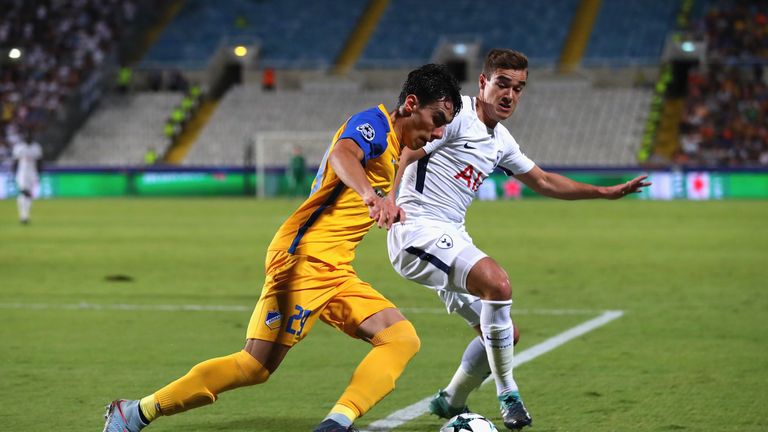 Winks played in the 3-0 win over Apoel Nicosia