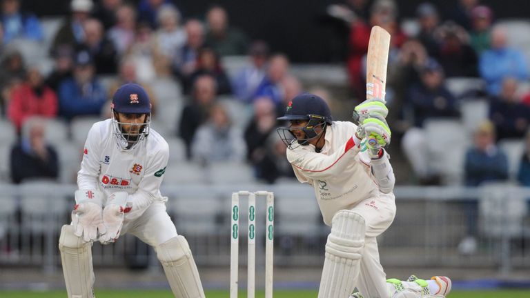 MANCHESTER, ENGLAND - SEPTEMBER 06: Haseeb Hameed of Lancashire batting during the County Championship Division One match between Lancashire and Essex at O