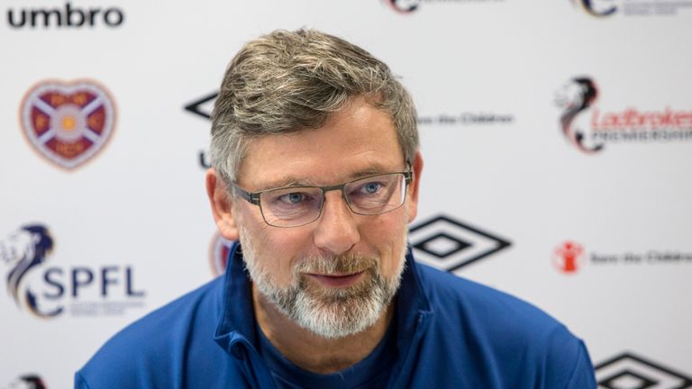 New Hearts manager Craig Levein addresses the Scottish media