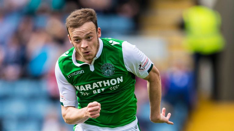 Brandon Barker has made three appearances in the Premiership for Hibs since joining on-loan from Man City. 