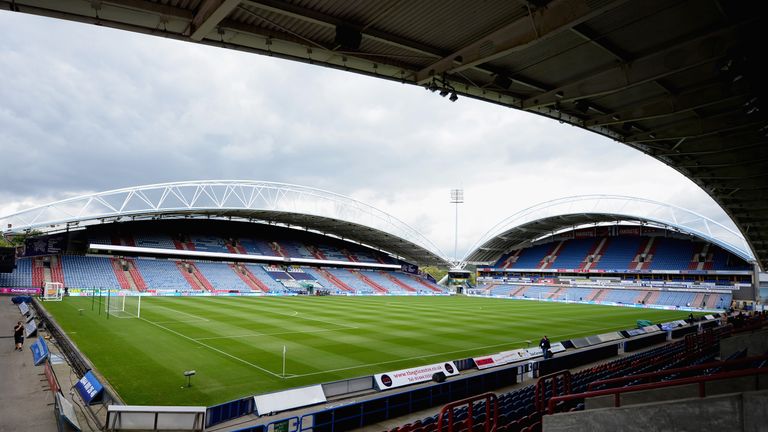 HUDDERSFIELD, ENGLAND - AUGUST 26: General view inside the stadium prior to the Premier League match between Huddersfield Town and Southampton at John Smit
