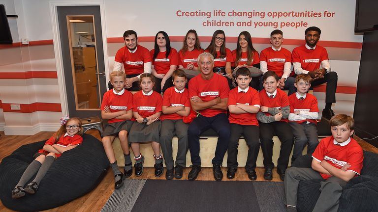 Ian Rush attendsthe LFC Foundation Learning Space Launch