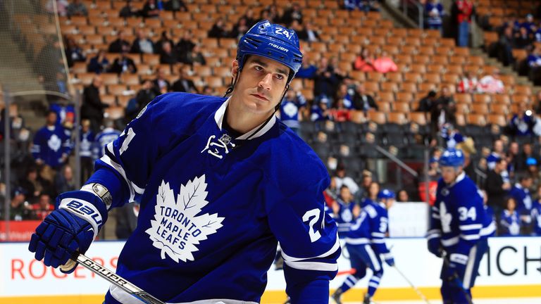 Brian Boyle, pictured playing for Toronto earlier this year, hopes to feature in New Jersey's season opener on October 7
