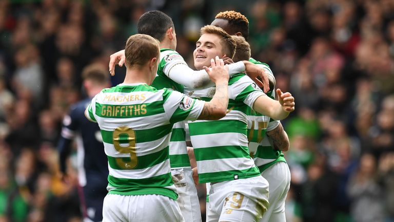 James Forrest has plenty of cause for celebration after a second-half brace