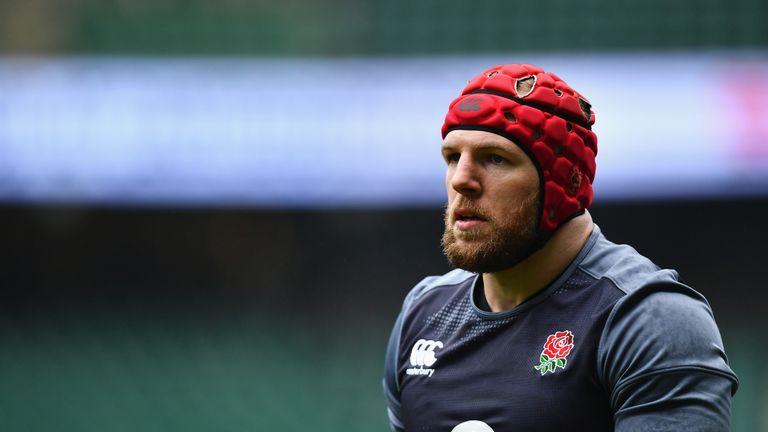 LONDON, ENGLAND - MARCH 10:  James Haskell of England looks on during the England Captain's Run on the eve of the RBS 6 Nations match against Scotland at T