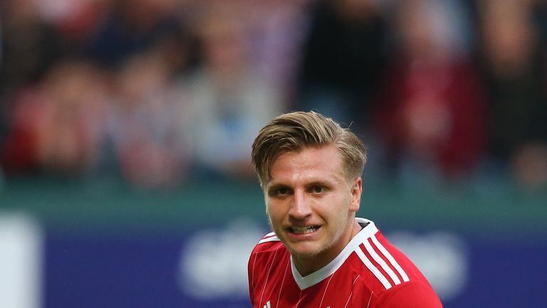 Jason Cummings of Nottingham Forest in action during a pre-season friendly against Notts County