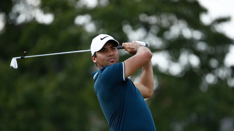 LAKE FOREST, IL - SEPTEMBER 16:  Jason Day of Australia hits his tee shot on the fourth hole during the third round of the BMW Championship at Conway Farms