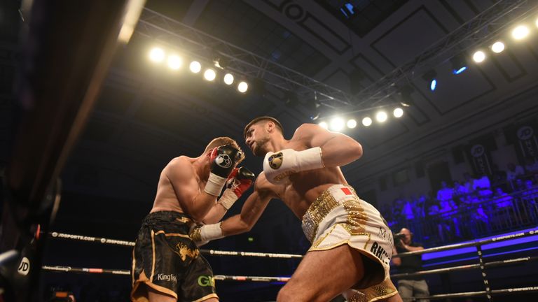 Joe Cordina lands a body shot