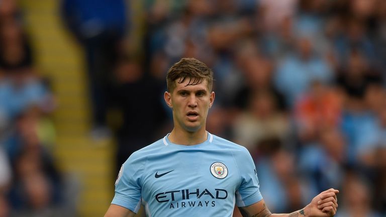 Manchester City defender John Stones in action in 5-0 win over Liverpool