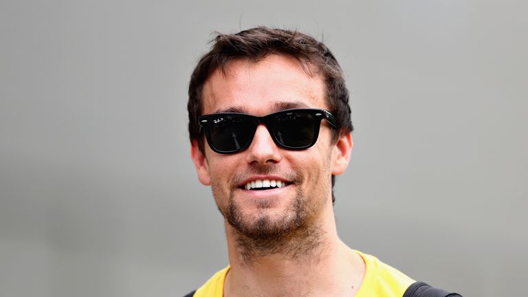 SINGAPORE - SEPTEMBER 16: Jolyon Palmer of Great Britain and Renault Sport F1 walks in the Paddock before final practice for the Formula One Grand Prix of 