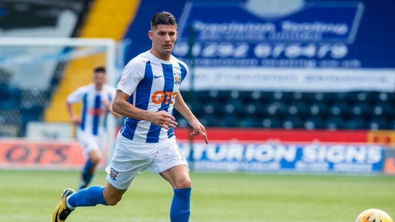 26/08/17 LADBROKES PREMIERSHIP.  KILMARNOCK V HAMILTON (2-2).  RUGBY PARK.  Kilmarnock's Jordan Jones.