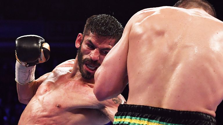 Jorge Linares goes on the offensive en route to a unanimous decision over Anthony Crolla on March 25, 2017