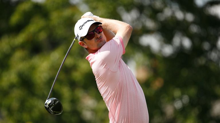 LAKE FOREST, IL - SEPTEMBER 16:  Justin Rose of England hits his tee shot on the fourth hole during the third round of the BMW Championship at Conway Farms