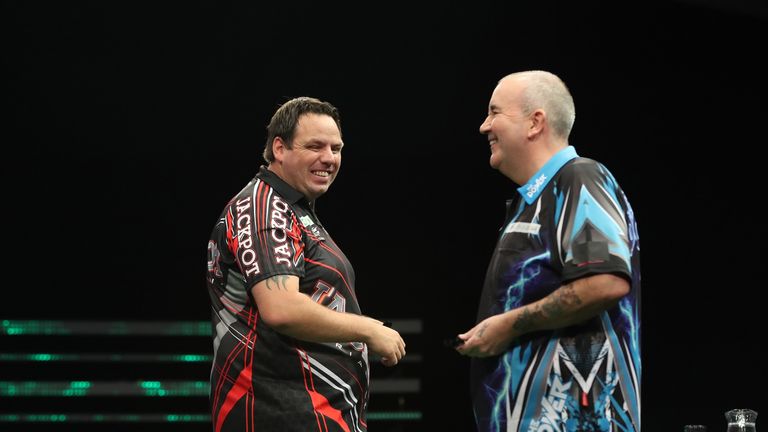 UNIBET CHAMPIONS LEAGUE DARTS.MOTORPOINT ARENA,.CARDIFF.PIC;LAWRENCE LUSTIG.GROUP STAGES.PHIL TAYLOR V ADRIAN LEWIS.ADRIAN LEWIS  IN ACTION